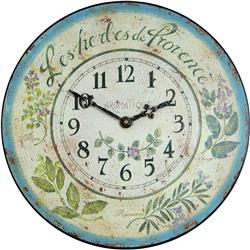 Herb design French wall clock - 36cm
